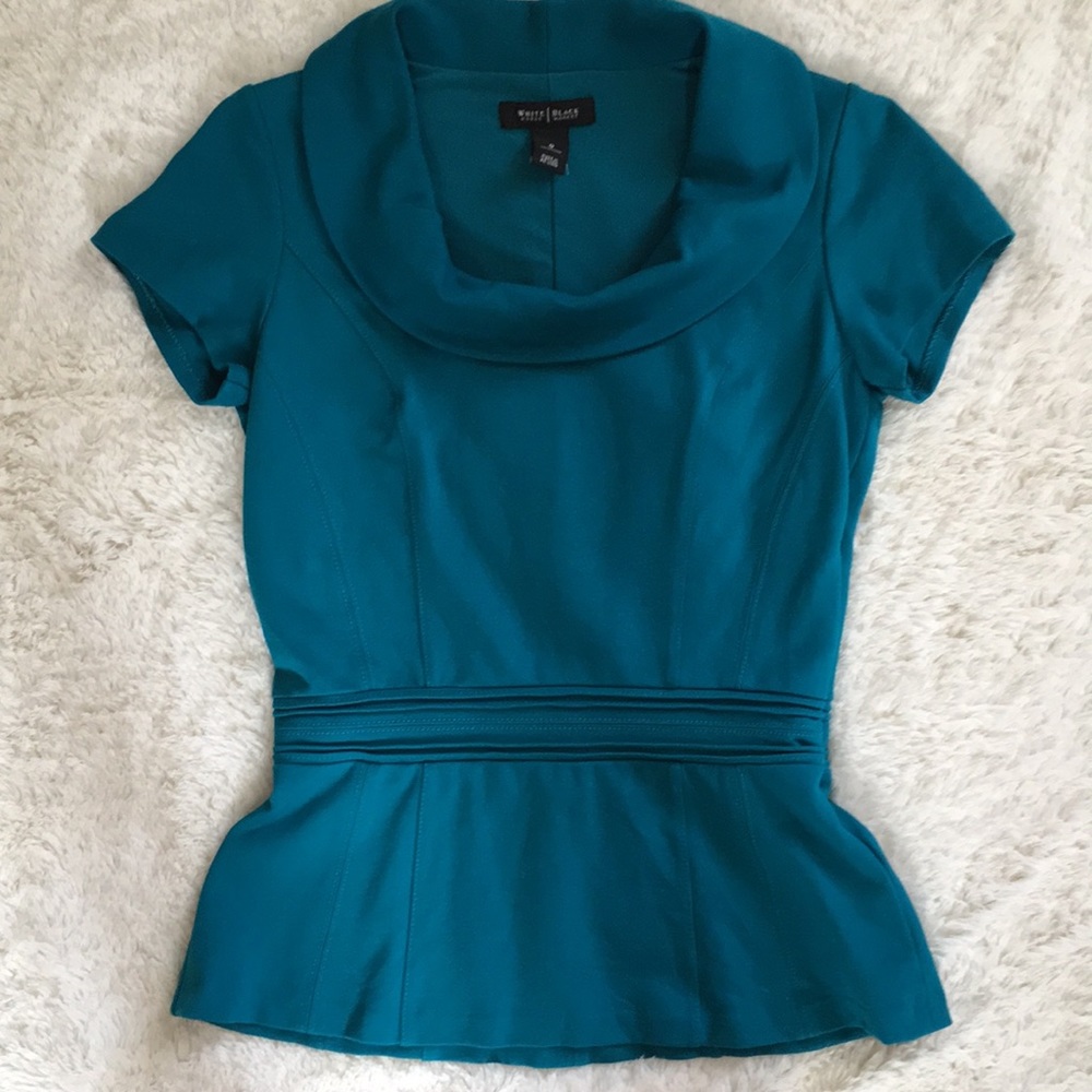 WHBM Peplum shirt - Size 0, Teal